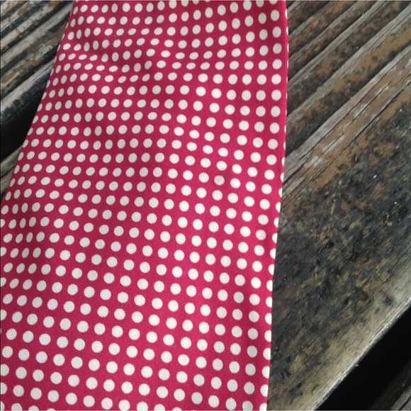 Burberrys of London Red Polka Dot Silk Tie Circles Dress Mens Necktie Menswear